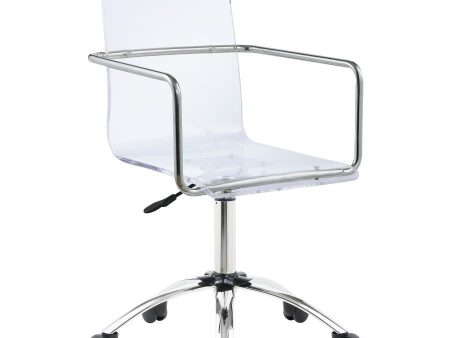 Amaturo - Acrylic Adjustable Home Office Desk Chair - Clear Online