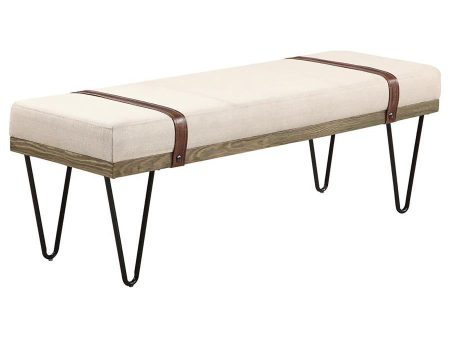 Austin - Fabric Upholstered Accent Bench - Beige For Sale