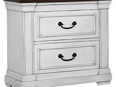 Hillcrest - 2-Drawer Nightstand - Distressed White Online now