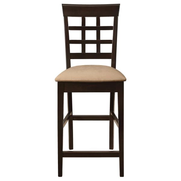 Gabriel - Lattice Back Counter Chair (Set of 2) - Cappuccino Sale