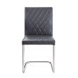 Ansonia - Side Chair (Set of 2) - Gray PU & Chrome Online