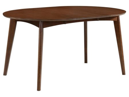 Jedda - Oval Extension Leaf Dining Table - Dark Walnut Discount