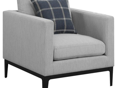 Apperson - Upholstered Track Arm Accent Chair - Light Gray Sale