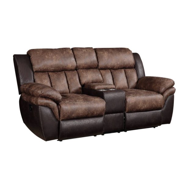 Jaylen - Loveseat - Toffee & Espresso Polished Microfiber For Discount