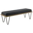 Chad - Denim Upholstered Accent Bench - Dark Blue For Sale