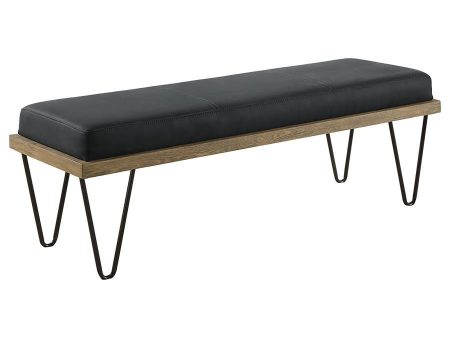 Chad - Denim Upholstered Accent Bench - Dark Blue For Sale