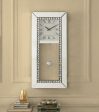 Lotus - Wall Clock - Mirrored & Faux Crystal Diamonds Sale