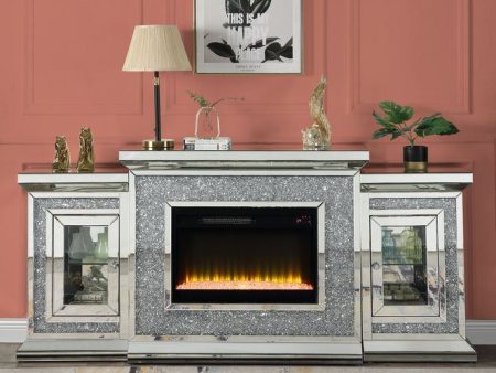 Noralie - Fireplace - Mirrored & Faux Diamonds - 39  Online Hot Sale