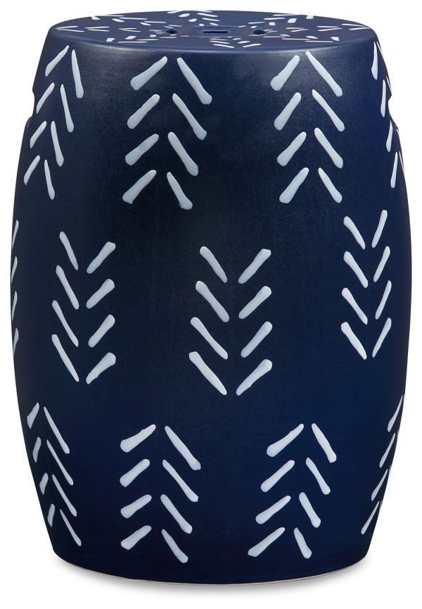 Genemore - Navy   White - Stool Fashion