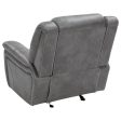 Conrad - Upholstered Padded Arm Glider Recliner - Gray For Cheap