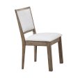 Paulina - Side Chair (Set of 2) - White PU & Rustic Oak For Discount