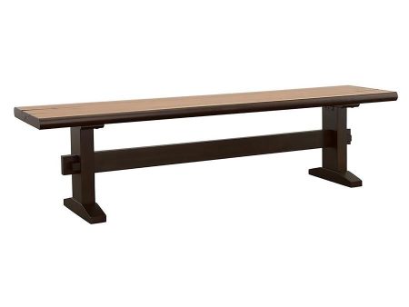 Bexley - Wood Dining Bench - Natural Honey And Smokey Black Online Hot Sale