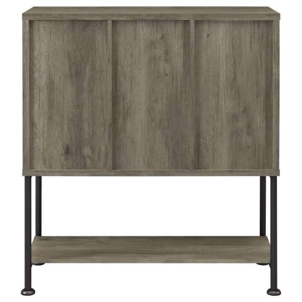 Claremont - Sliding Door Home Bar Wine Cabinet - Gray Driftwood Online Sale