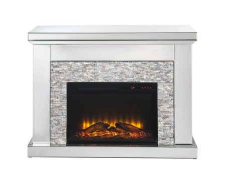 Laksha - Fireplace - Mirrored & Stone Online Hot Sale