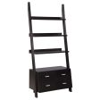 Colella - 5-Shelf Storage Ladder Bookshelf - Cappuccino Discount