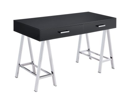 Coleen - Desk - Black High Gloss & Chrome For Sale