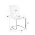 Palton - Side Chair (Set of 2) - White PU & Chrome Finish Online Hot Sale