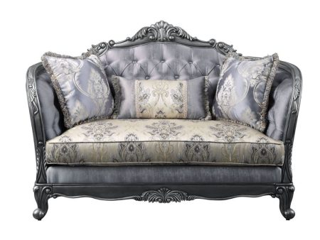 Ariadne - Loveseat - Fabric & Platinum For Discount