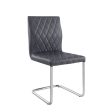 Ansonia - Side Chair (Set of 2) - Gray PU & Chrome Online