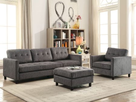 Ceasar - Sectional Sofa - Gray Fabric Sale