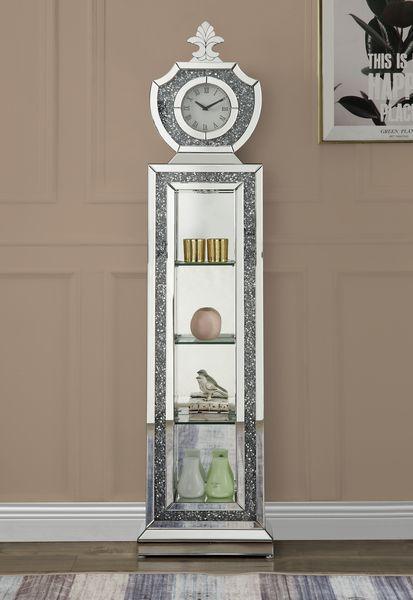 Noralie - Grandfather Clock - Mirrored - Wood - 63  For Cheap