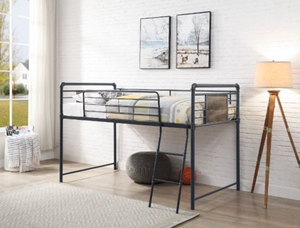 Cordelia - Twin Loft Bed - Antique Oak, Sandy Black & Dark Bronze Hand-Brushed Finish - 49  Supply