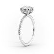 The Pave Crown Kamellie Set With A 5 Carat Oval Moissanite Cheap