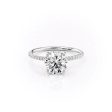 The Pave Crown Kamellie Set With A 3 Carat Round Moissanite Discount