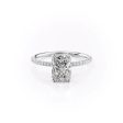 The Pave Crown Kamellie Set With A 4.5 Carat Radiant Moissanite on Sale