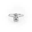 The Pave Crown Kamellie Set With A 5 Carat Oval Moissanite Cheap