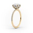 The Pave Crown Kamellie Set With A 4.5 Carat Oval Moissanite For Discount